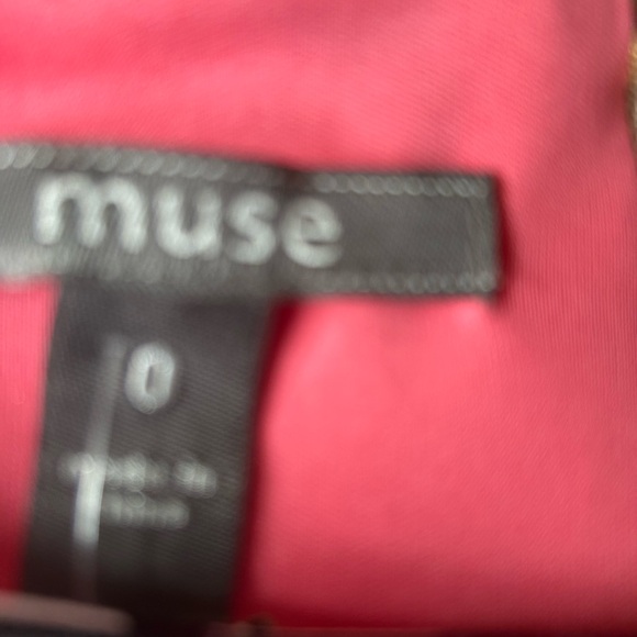 NWT Muse fitted pink sheath dress /geometric design. Sleeveless. Size 0 - Picture 5 of 13